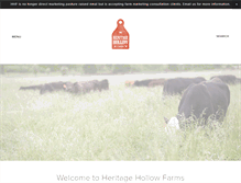 Tablet Screenshot of heritagehollowfarms.net